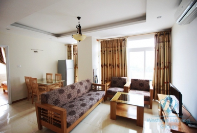Bright 02 bedrooms apartment for rent in Kim Ma St, Ba Dinh, Hanoi.